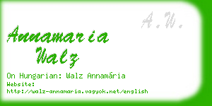 annamaria walz business card